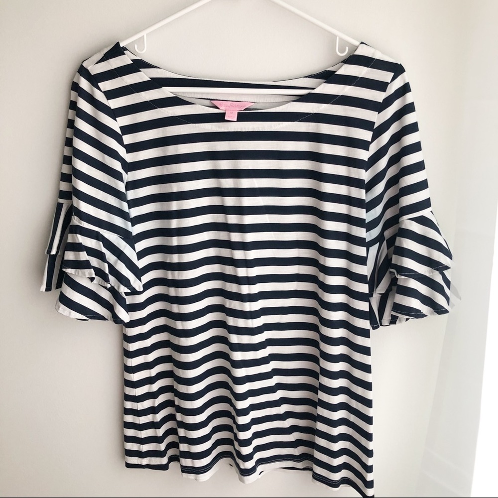 Lilly Pulitzer Ruffle Sleeve top